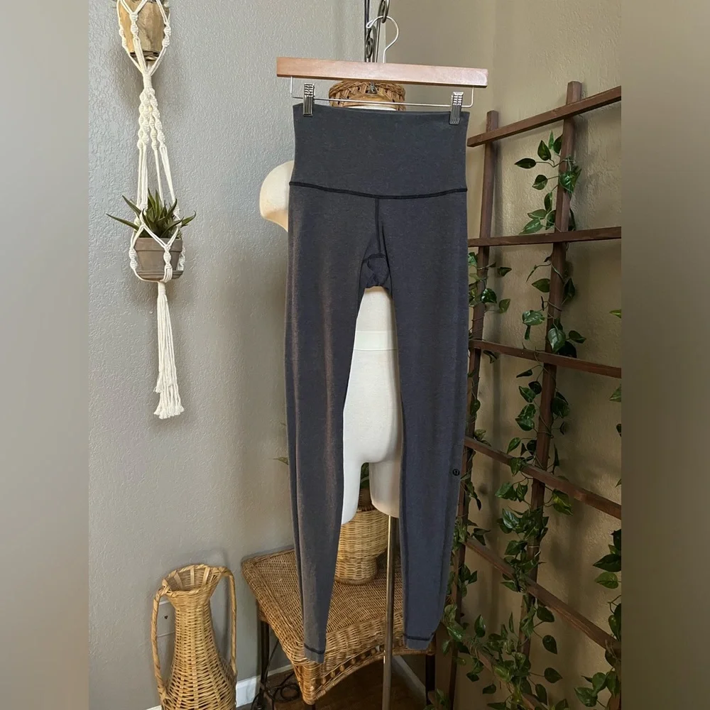 Lululemon Wunder Under Pant (Roll Down) Heathered Black